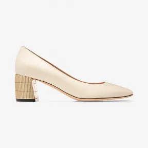 巴利/Bally 骨白色 55 毫米高跟小牛皮浅口鞋 6225474