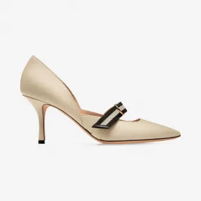 巴利/Bally 骨白色小牛皮 75 毫米高跟浅口鞋 6228132