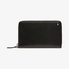 巴利/Bally 黑色压纹牛皮手机包 6230616