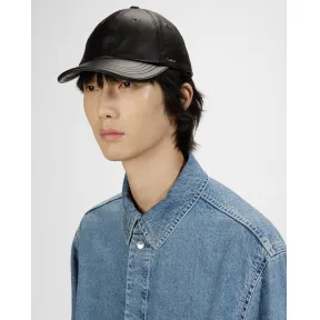 巴利/Bally 男士黑色皮革棒球帽 6303581