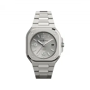 柏莱士/Bell&ross Instruments 系列 40MM 磨砂抛光精钢 自动机械机芯 男表 BR05A-GR-ST-SST