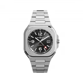 柏莱士/Bell&ross Instruments 系列 41MM 磨砂与抛光精钢 自动机械机芯 男表 BR05G-BL-ST-SST