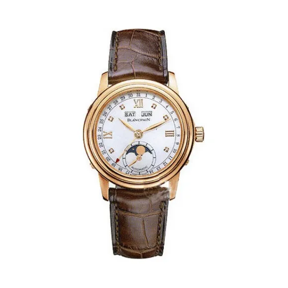 宝珀/Blancpain 莱芒湖 Leman 系列 18k玫瑰金 机械机芯 男表 2360-3691A-55B