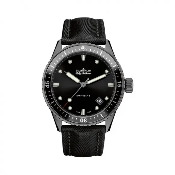 宝珀/Blancpain Fifty Fathoms 五十噚系列 陶瓷 自动机械机芯 男表 5000-0130-B52-B