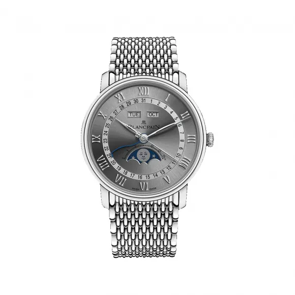 宝珀/Blancpain Villeret系列 精钢表壳 自动机械机芯 男表 6654-1113-MMB