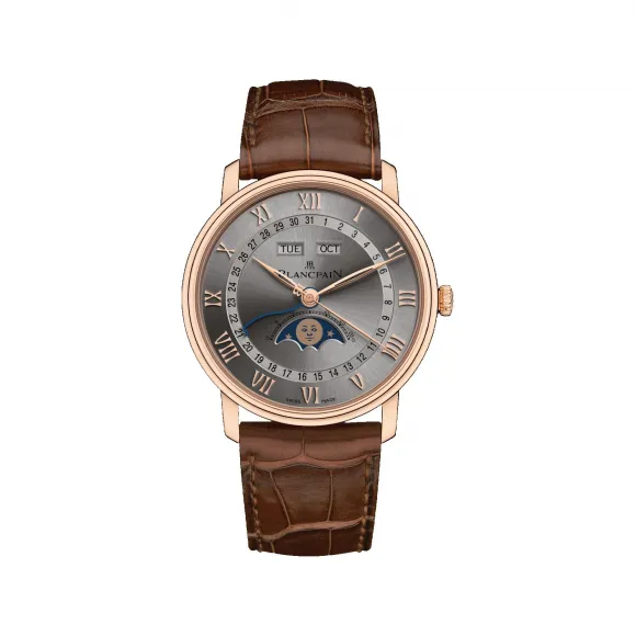 宝珀/Blancpain Villeret系列 红金表壳 自动机械机芯 男表 6654-3613-55B