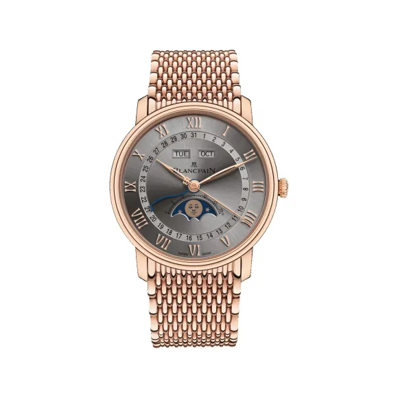 宝珀/Blancpain Villeret系列 红金表壳 自动机械机芯 男表 6654-3613-MMB