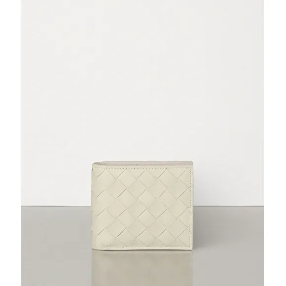葆蝶家/Bottega Veneta 石膏色 双折钱包，配有零钱袋 605722-VCPQ4-9674