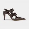 葆蝶家/Bottega Veneta 巧克力酱色 BV Point尖头鞋  630187-VBP10-2502