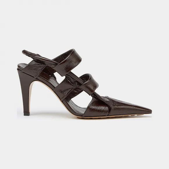 葆蝶家/Bottega Veneta 巧克力酱色 BV Point尖头鞋  630187-VBP10-2502