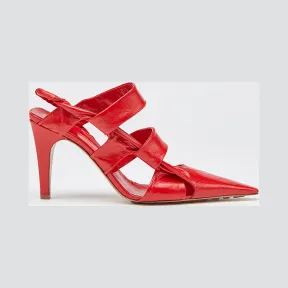 葆蝶家/Bottega Veneta 甲油红 BV Point尖头鞋  630187-VBP10-6144