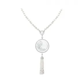 宝诗龙/Boucheron Plume de Paon孔雀羽毛圆形吊坠 JCL00936M