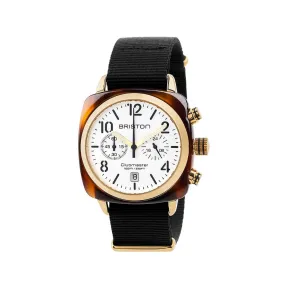 布里斯顿/briston 40 x 40 MM 醋酸酯 玳瑁纹 石英机芯 男表 17140.PYA.T.2.NB