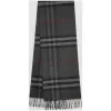 博百利/Burberry 女士 经典格纹羊绒围巾 (炭灰色格纹)  39137311
