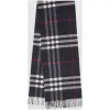 博百利/Burberry 女士 经典格纹羊绒围巾 (海军蓝)  39937341
