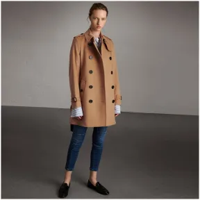 博百利/Burberry 女士 羊毛混纺 Trench 风衣 (驼色) 40192021