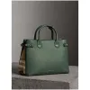 博百利/Burberry 女士 The Banner - 中号 House 格纹拼皮革班纳手袋 (暗绿色) 40202801