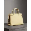 博百利/Burberry 女士 The Banner - 中号 House 格纹拼皮革班纳手袋 (甘菊黄色) 40517101