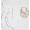 博百利/Burberry 儿童用品 格纹棉质三件套婴儿礼品套装 (白色) - 童装  40606691