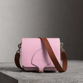 博百利/Burberry 女士 The Satchel - 方型皮革萨奇尔包 (浅薰衣草色) 40695081