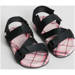 博百利/Burberry 儿童用品 防撕束带格纹棉质凉鞋 (亮玫瑰色) - 童装  40714801
