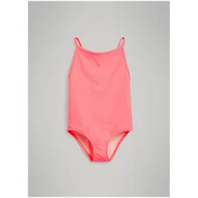 博百利/Burberry  格纹滚边连体泳衣 (亮珊瑚色)  40722741