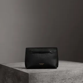 博百利/Burberry 女士 粒纹皮革手腕袋 (黑色) 40734001