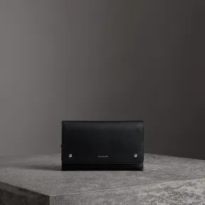 博百利/Burberry 女士 双色皮革手腕袋 (黑色) 40750981