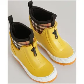 博百利/Burberry  Vintage 格纹橡胶雨靴 (亮柠檬色)  40759931