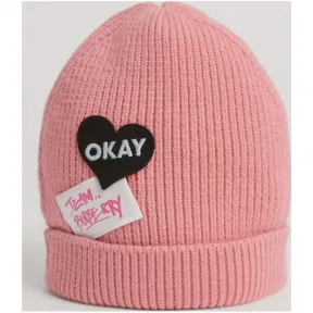 博百利/Burberry  拼布装饰美利奴羊毛帽 (暗雅粉红)  40765411