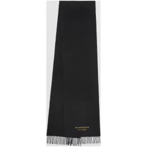 博百利/Burberry  刺绣羊绒绒头围巾 (黑色)  40790031