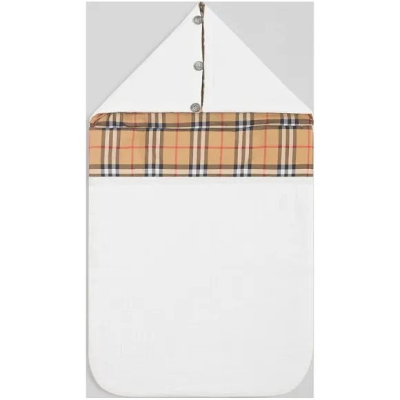 博百利/Burberry 儿童用品 Vintage 格纹棉质婴儿睡袋 (白色) - 童装  80038121