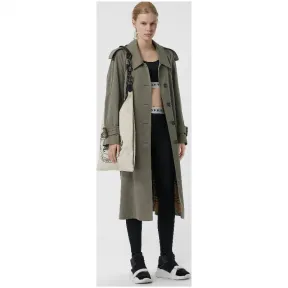 博百利/Burberry 女士 徽标装饰平织紧身裤 (黑色) 80038581