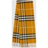 博百利/Burberry 男士 经典格纹羊绒围巾 (焦茶黄)  80047101