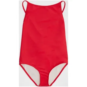 博百利/Burberry 儿童用品 格纹装饰连体泳衣 (罂粟红) - 女童装  80050411