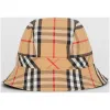 博百利/Burberry 女士 Vintage 格纹棉质渔夫帽 (古典黄色)  80063471