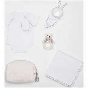 博百利/Burberry 儿童用品 格纹装饰棉质四件套婴儿礼品套装 (白色) - 童装  80079041