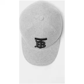 博百利/Burberry 女士 专属标识图案棒球帽 (浅麻灰)  80109451