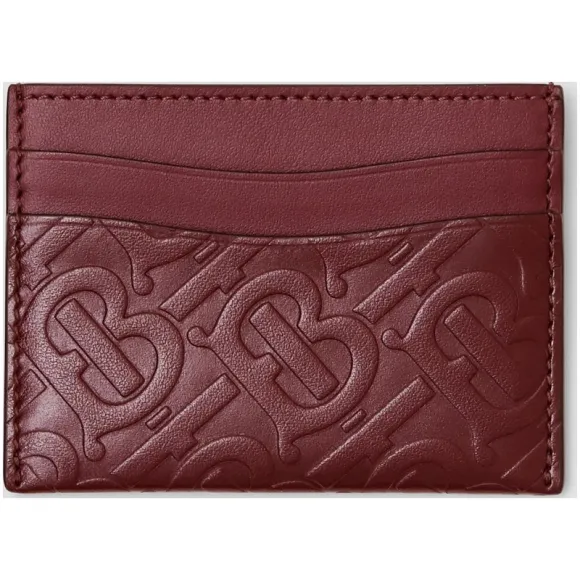 博百利/Burberry 女士 专属标识皮革卡片夹 (大不列颠红) 80114951