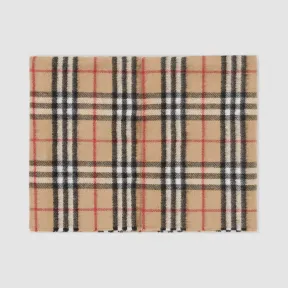 博百利/Burberry 童装 Vintage 格纹羊绒围脖 (典藏米色) 80151471