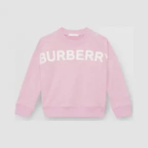 博百利/Burberry 童装 徽标印花棉质运动衫 (浅霓彩粉) 80168121