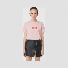 博百利/Burberry 女士 蒙太奇印花棉质 T 恤衫 (浅粉红色) 80172861