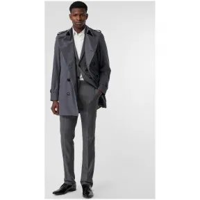 博百利/Burberry 男士 短款切尔西版型 Trench 风衣 (中灰色) - 男士  80173491