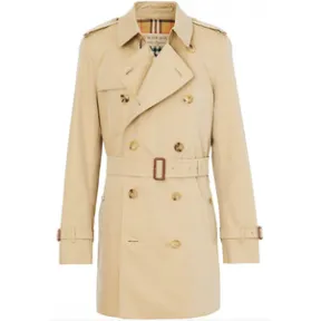 博百利/Burberry 男士 短款切尔西版型 Trench 风衣 (蜂蜜色) - 男士  80173501