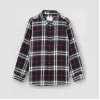 博百利/Burberry 童装 Vintage 格纹棉质法兰绒衬衫 (黑色)  80177931
