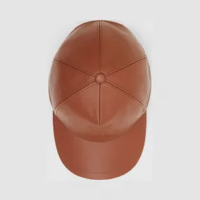 博百利/Burberry 女士 专属标识图案皮革棒球帽 (棕褐色)  80192141