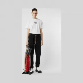 博百利/Burberry 女士 绣标装饰棉质运动裤 (黑色) 80199911