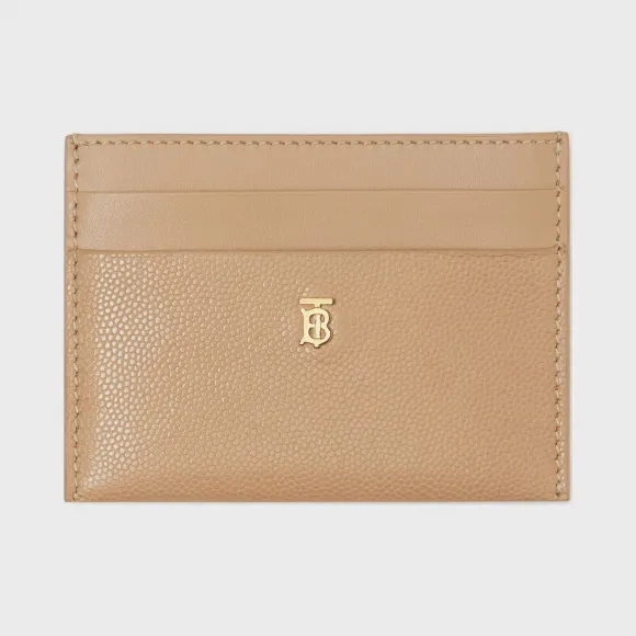 博百利/Burberry 专属标识图案皮革卡片夹 (典藏米色) - 女士  80207201