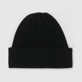 博百利/Burberry 女士 罗纹针织羊毛帽 (黑色)  80209491