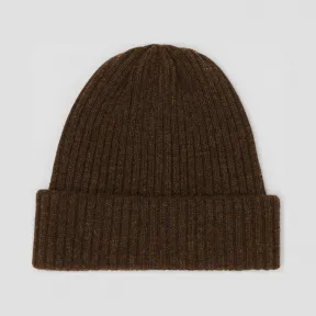 博百利/Burberry 女士 罗纹针织羊毛帽 (深棕色)  80209511